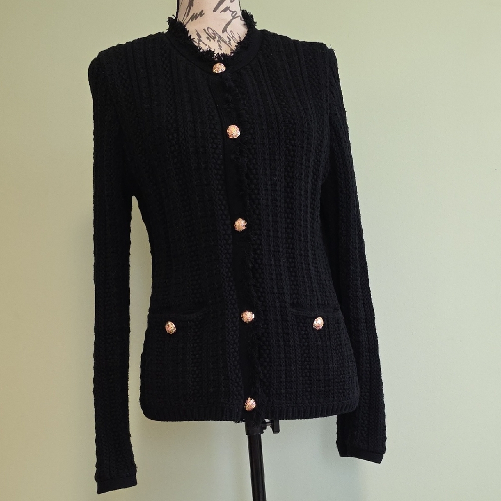 Express Black Outerwear with Gold Details